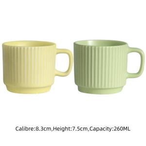 OMK 260ML Ceramic mug set Nordic style coffee cups set 2PCS/4PCS