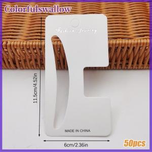 Colorfulswallow 50pcs hiển thị thẻ cho tóc Claw Clip thẻ giấy headdress thẻ tóc trang trí gói tự làm đồ trang sức tông gói tóc Clip thủ công treo Thẻ tag