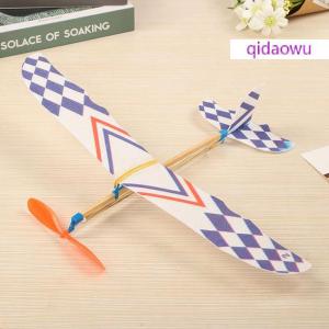 qidaowu Ban Nhạc Cao Su Đàn Hồi Powered Máy Bay Tàu lượn Bay Máy Bay Máy Bay Tự Làm Trẻ Em Đồ Chơi