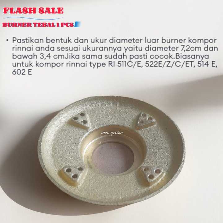 Tebal Sumbu kompor gas rinnai burner kompor gas ukuran 7 cm untuk tungku kompor gas 2 tungku