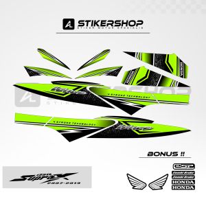 stiker striping supra x 125 R -CW - SW 2007 - 2013 GRAFIS VARIASI 006