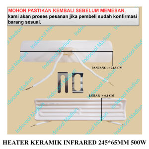 HKI5 HEATER KERAMIK / INFRARED CERAMIC HEATER / HEATER KERAMIK INFRARED 245*65MM 500W