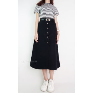Rok Wanita Full Kancing Depan 7/8 By Caricia