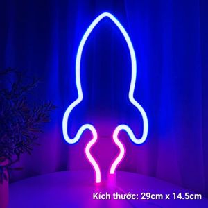 Đèn Led Neon tạo hình hành tinh vũ trụ trang trí decor nguồn pin AA+USB tích hợp 2 trong 1