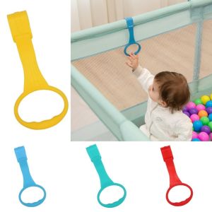 GOOD STUFF Plastic Pull Ring for Playpen Bed Accessories Solid Color Baby Crib Hooks Teaching Hanging Ring Learn To Stand