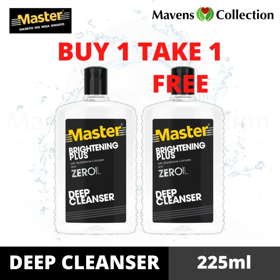 master facial cleanser with glutathione Buy 1 Take 1) Master Brightening Plus Facial Deep Cleanser 225mL with  Glutathione Complex and ZEROIL Buy 1 Take 1 Promo) Mavens Collection