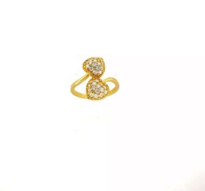 Cincin xuping lapis emas love tumpuk dua CXB518