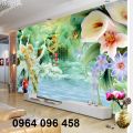 Mẫu tranh gạch 3d ốp tường phòng khách - DCNNM65. 