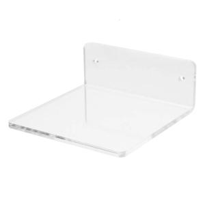 ชั้นวางติดผนังแบบใสทันสมัยชั้นวางอคริลิคลอยตัวแบบไฟแสดง Books หน่วยกันฝุ่นสำหรับจัดเก็บในห้องน้ำ