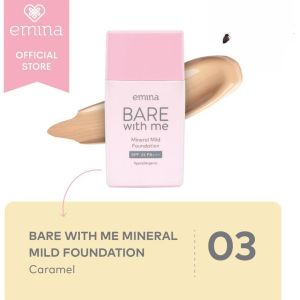 Emina Bare With Me Mineral Mild Foundation SPF 25 PA +++ 30mL (BPOM)