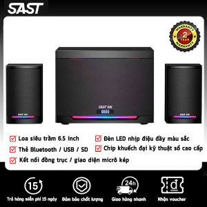 SAST Loa máy tính loa bluetooth loa siêu trầm 2.1 có thể kết nối với máy tính điện thoại TV đĩa U thẻ SD SA-A18