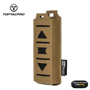 TOPTACPRO Tactical Mag Pouch For 9mm Single Mag Carrier MOLLE Mag Holder Laser Cut Belt-Pouch 8513