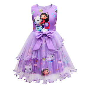 {Sweet Baby} Kids Gabbys Dollhouse Dress For Party Halloween Party Birthday Tutu Dress For Height 100-140cm