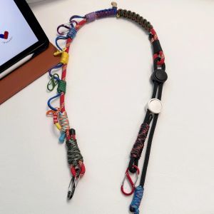 Tactical Multifunction Adjustable Crossbody Bag Shoulder Strap Outdoor Anti-lost Handmade Woven Lanyard Rope Accessories