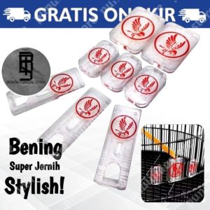 Variasi Sangkar Kotak dan murai Akrilik Bening Transparan Variasi Stoper Stopper Kandang Burung Kenari Kacer Cucak murai Aksesories