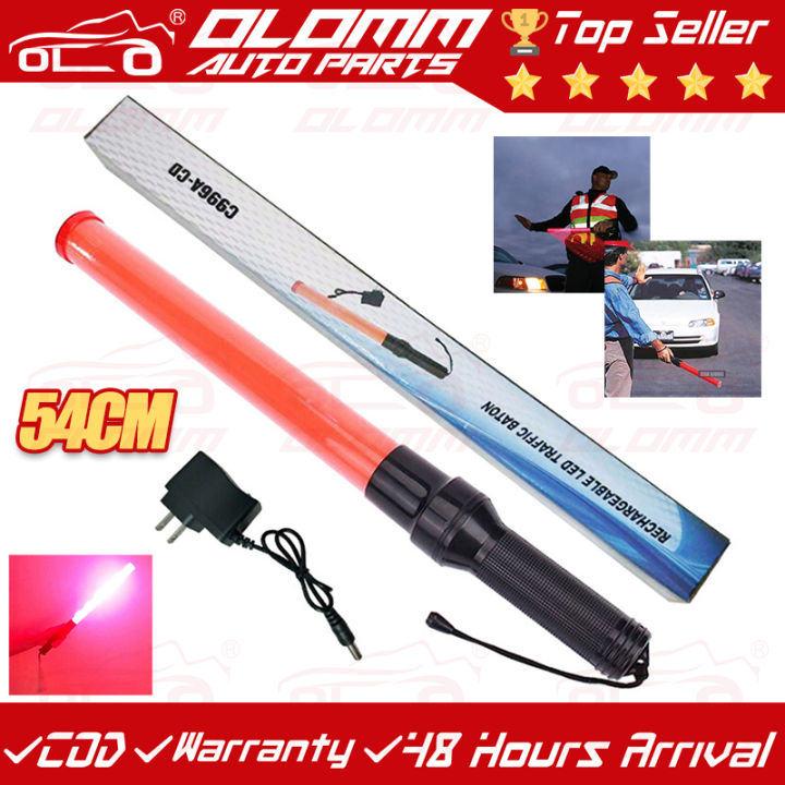 🇵🇭 54cm Signal LED Traffic Safety Wand Baton Road Control Warning Light