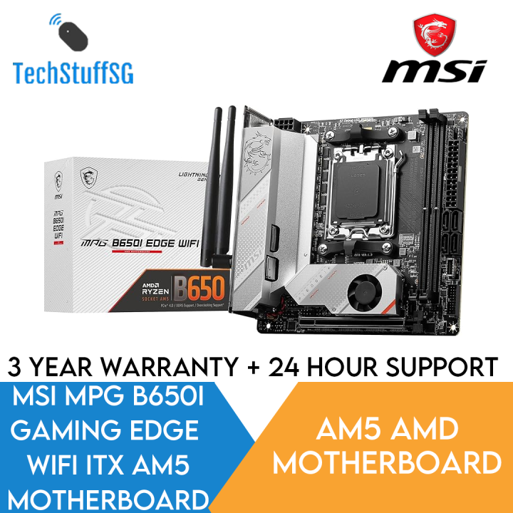 MSI MPG B650I EDGE WIFI DDR5 Wi-Fi 6E Mini-ITX AM5 B650 Motherboard ...