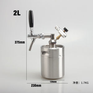 Comes Stainless Steel 2 / 3.6 Liter Keg Beer Barrel Mini Barrel Dispenser Wine Set Craft Beer Barrel Faucet System