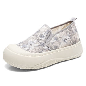 2026 New Summer Mesh Mom Shoes Slip-On Cloth Shoes Thick-Soled Non-Slip Height-Increasing Casual Shoes
