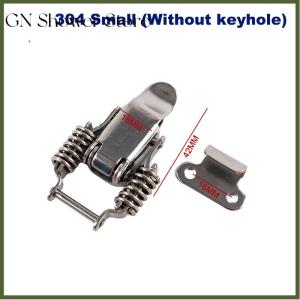[GN Store] Stainless steel 304 spring hasp toolbox toggle latches lock wood suitcase buckle hinges Furniture Hardware Accessories