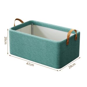 26L Large Capacity Foldable Clothes Storage Box Thickened Steel Frame Fabric Toy Storage Basket Foldable Cationic