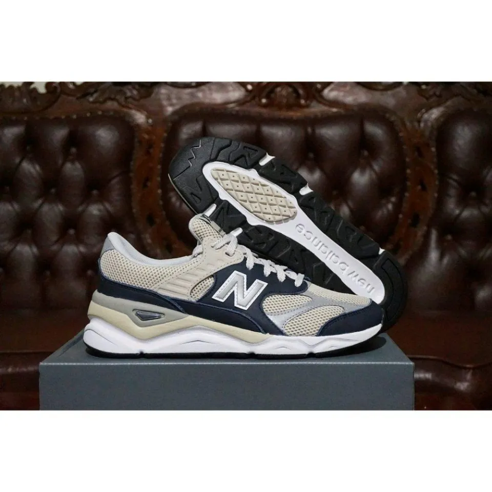 Sepatu Pria New Balance X90 Original BNIB Grey Navy Sepatu Kulit