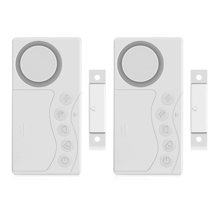 2 Pack Home Security Door Alarm, 4 in 1 Wireless Refrigerator/Window