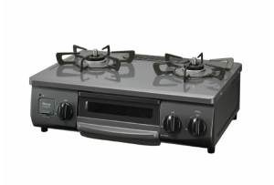 Rinnai เตาแก๊สตั้งโต๊ะ 2 หัว พร้อมเตาย่าง Howaro Gray (ET34NJH6-G) เตาแก๊สมินิมอล