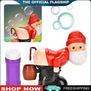 【New Arrival】 Santa Claus Bubble Blower for Christmas Kids Toy with Fart Sound and Bubble Blowing Function Bright Holiday Gift for Boys and Girls