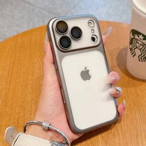 Luxury Matte Hard PC Ultra Slim Case for iPhone 17 16 15 Pro Max 17Pro Plating Camera Film Protector Frosted Shockproof Cover h260630