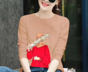 shine-KAOS WANITA LENGAN PANJANG BAHAN COTTON COMBED 24s BASIC T-SHIRT / HJB #09