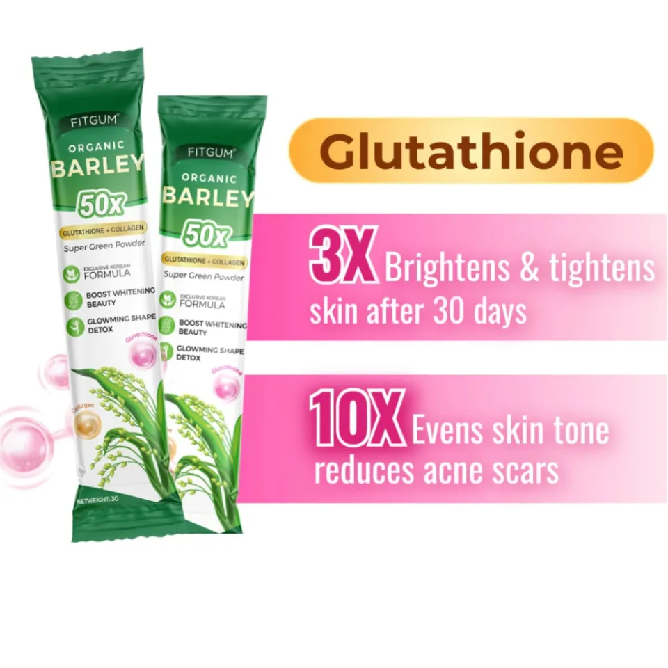 Fitgum Organic Barley Gluta Collagen Beauty Drink Slim Body Weight Loss  Grass Powder FDA Approved Vitamin C Biotin Supplement - Lazada