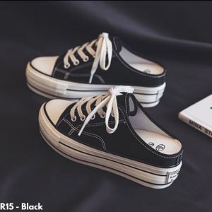 SEPATU SNEAKERS KANVAS SELOP TINGGI NYAMAN BERKUALITAS IMPORT R15 KEKINIAN PRAKTIS GAYA KOREA R15