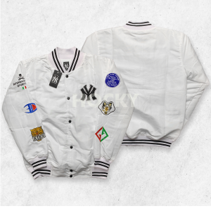 HOCKY Jaket Hitam Pria Wanita Varsity Baseball Parasut Full Bordir Premium Korean Style Terbaru