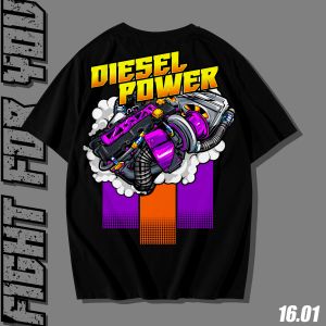 ( FREE STICKER ) KAOS MESIN MOBIL DIESEL KAOS AKSESORIS OTOMOTIF MOBIL DIESEL POWER - Kaos Pria Distro Cotton Combed Mesin Mobil Innova Reborn Otomotif Diesel War Diesel Party 16.CO 01