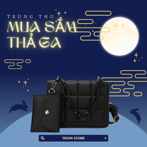 [Tigon store] Túi Xách  Túi Đeo Chéo Nữ Phối Xích Tặng Kèm Ví Nhỏ