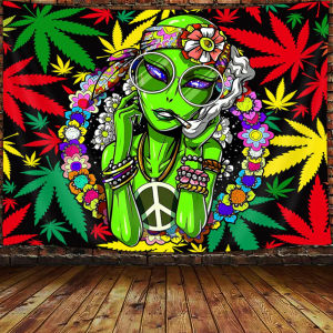 ที่มัดย้อมผ้าถักสารก่ออาการโรคจิตใบเมเปิลขนาดใหญ่สำหรับแขวนผนังตกแต่งห้องนอนห้องนั่งเล่นหอพักการตกแต่งบ้านแขวนตกแต่งผนังผ้าผนังห้องตกแต่ง (มี3ขนาดให้เลือก)