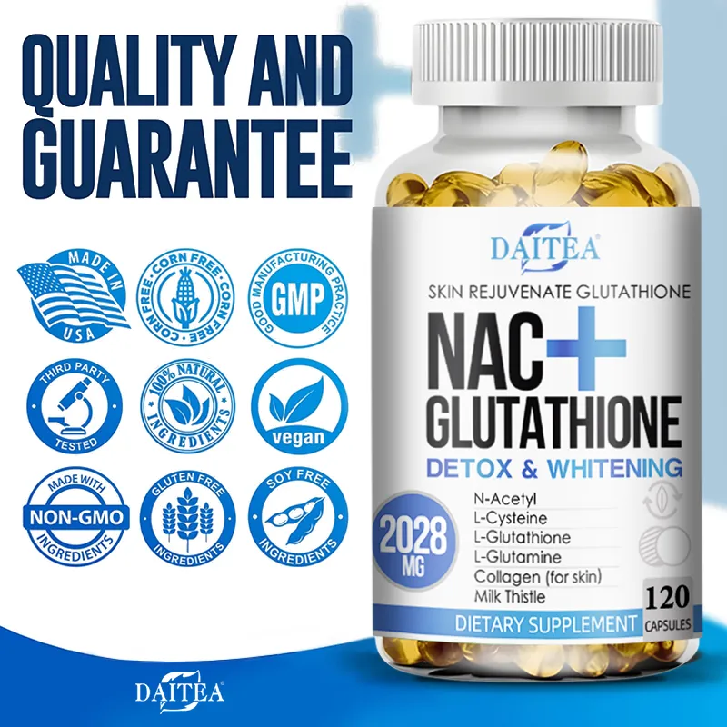Daitea NAC+ Glutathione Supplement - Detoxification Support - Collagen &  Milk Thistle - 120 Capsules - Lazada | Lazada PH