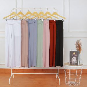 KAYSER DASOM highwaist long pants crinkle celana kulot Warna Putih
