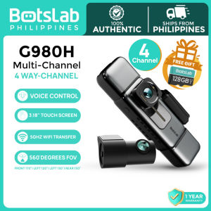 Botslab G980H Multi-Channel 4-Camera | 3K Resolution | GPS | Voice Control | IR cabin cameras | With 128gb microSD Card
