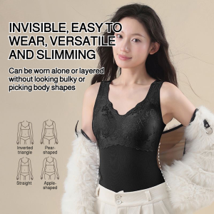 Thermal Underwear Invisible and Non-marking Keep Warm Thermal Vest Gathering Breast Reduction