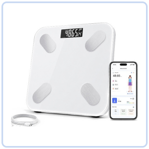 【DAILY ESSENTIAL】 USB Rechargeable Body Fat Scale – White