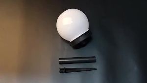 Solar Panel LED Round Ball Light Outdoor Path Landscape Lawn Garden Courtyard Lamp Pelita Lampu Hiasan