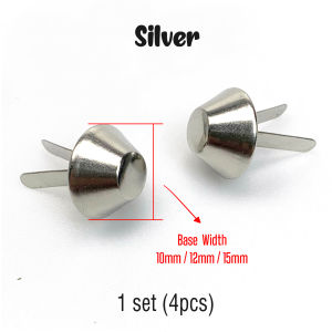 epeach 10/12/15mm Foot Stud Tapak kaki beg Paku Beg Bottom Foot Nail Studs Head Handbag Accessories Crochet Bag Knitting E0075