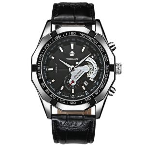 【With Gift box+Bracelet】Mens Waterproof Luminous Sport Quartz Stainless Steel Watch jam tangan lelaki Meter adjuster