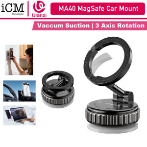 Ulanzi MA40 MagLock Suction Cup Magnetic Phone Mount Car Holder 360 Rotation