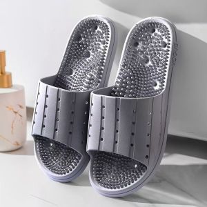 ZEEMIN Mens Summer Foot Massage Slippers Open Toe Hollow Out Shoe Sole Quick Drying Bathroom Slipper Acupoint Pedicure Slippers
