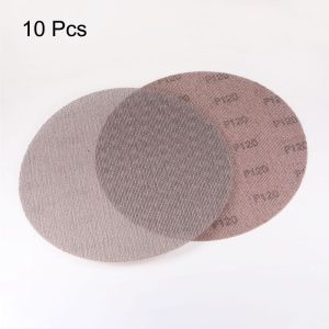 5 Inch #80 #120 #180 Amplas Bulat Velcro Isi 10 Round Flocking Mesh Sanding Pads