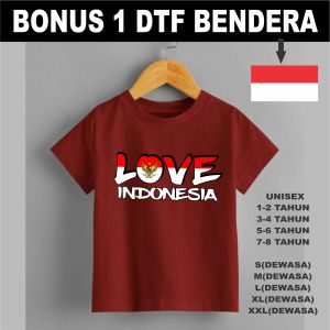 KAOS HUT RI ATASAN ANAK-ANAK HUT RI KE 81 THN LOVE INDONESIA DTF