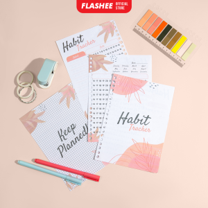 Flashee Loose Leaf Habit Tracker Buku Catatan Kebiasaan